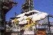 Buran erected on pad